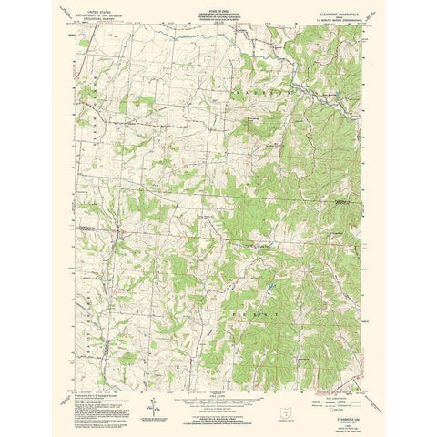 Clearport Ohio Quad - USGS 1961 White Modern Wood Framed Art Print by USGS