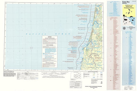 Coos Bay Oregon Sheet - USGS 1981 White Modern Wood Framed Art Print with Double Matting by USGS