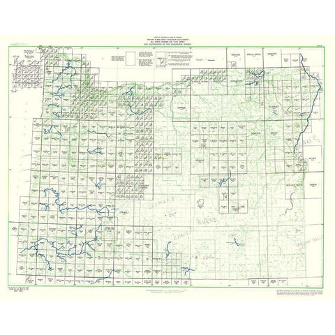 Oregon - USGS 1965 White Modern Wood Framed Art Print by USGS