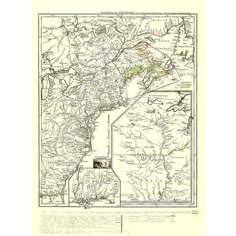 Canada Louisiana by St Augustine - Roy 1755 Black Modern Wood Framed Art Print with Double Matting by Roy