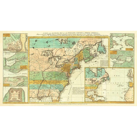English Empire French Encroachments - Herbert 1755 Gold Ornate Wood Framed Art Print with Double Matting by Herbert