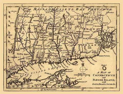 Rhode Island -1776 Black Ornate Wood Framed Art Print with Double Matting by Unknown