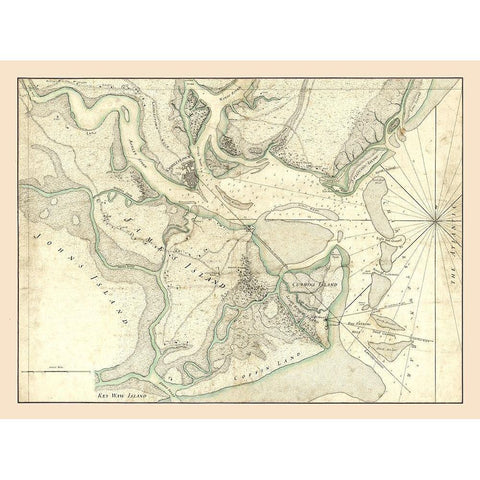Charleston South Carolina -1780 Black Modern Wood Framed Art Print by Unknown