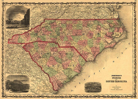 South Carolina - Browning 1861  Black Ornate Wood Framed Art Print with Double Matting by Browning