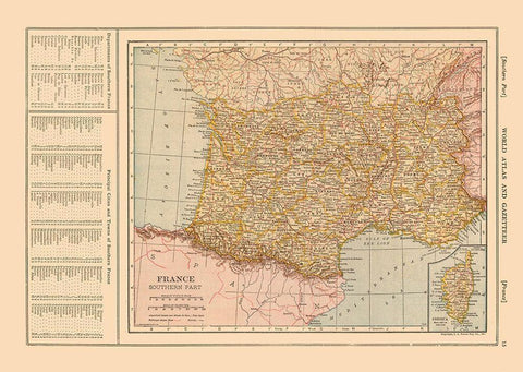 Southern France - Reynold 1921 Black Ornate Wood Framed Art Print with Double Matting by Reynold