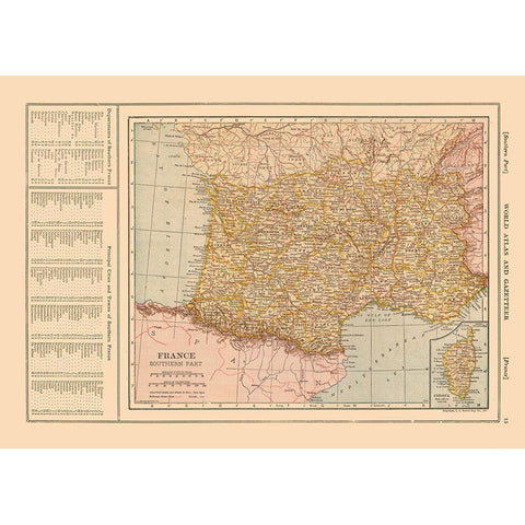 Southern France - Reynold 1921 Black Modern Wood Framed Art Print with Double Matting by Reynold