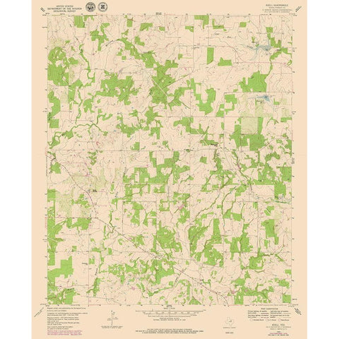 Adell Texas Quad - USGS 1959 Black Modern Wood Framed Art Print by USGS