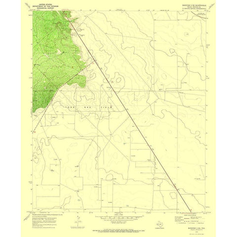 Barstow Texas Quad - USGS 1970 Black Modern Wood Framed Art Print by USGS