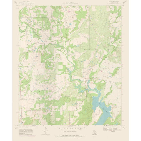 Byrds Texas Quad - USGS 1969 White Modern Wood Framed Art Print by USGS