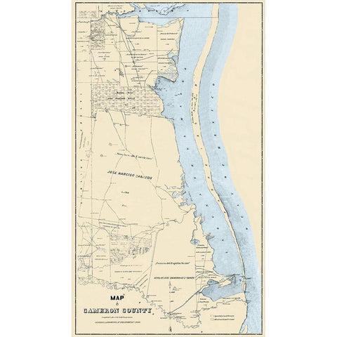 Cameron Texas Landowner - Langermann 1880 White Modern Wood Framed Art Print by Langermann