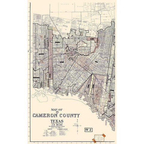 Cameron Texas Part One - Beard 1956 White Modern Wood Framed Art Print by Beard