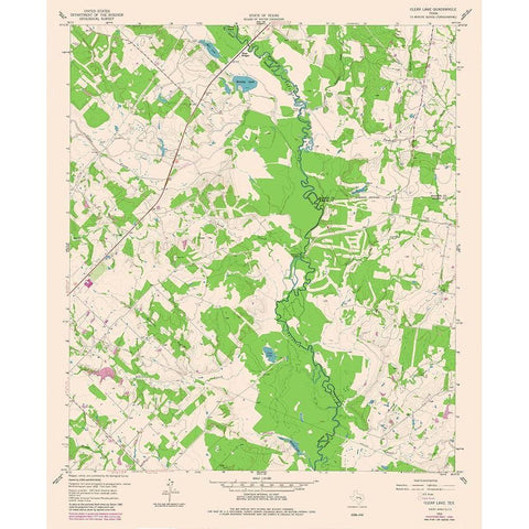 Clear Lake Texas Quad - USGS 1980 Gold Ornate Wood Framed Art Print with Double Matting by USGS