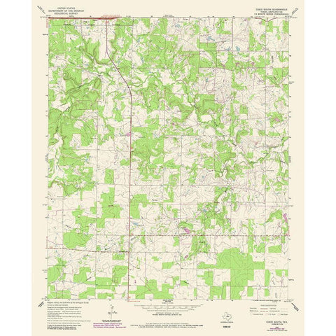 Cisco South Texas Quad - USGS 1987 Gold Ornate Wood Framed Art Print with Double Matting by USGS