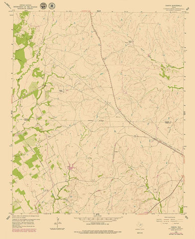 Chapin Texas Quad - USGS 1979 Black Ornate Wood Framed Art Print with Double Matting by USGS