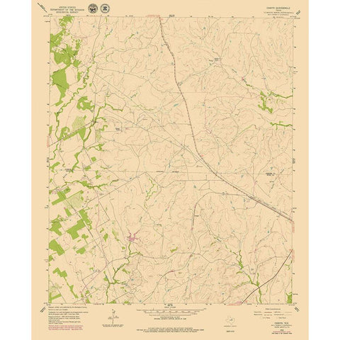 Chapin Texas Quad - USGS 1979 White Modern Wood Framed Art Print by USGS