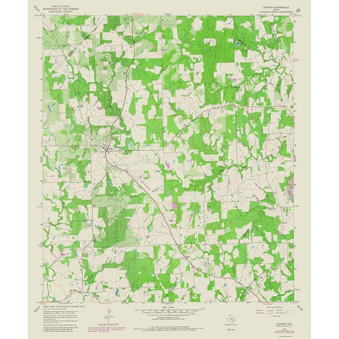 Cistern Texas Quad - USGS 1981 White Modern Wood Framed Art Print by USGS