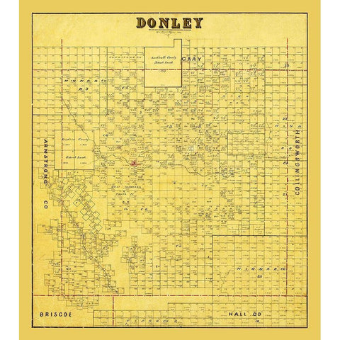 Donley County Texas - 1880 White Modern Wood Framed Art Print by Unknown