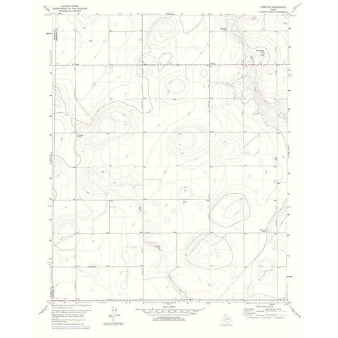 Fairview Texas Quad - USGS 1975 White Modern Wood Framed Art Print by USGS