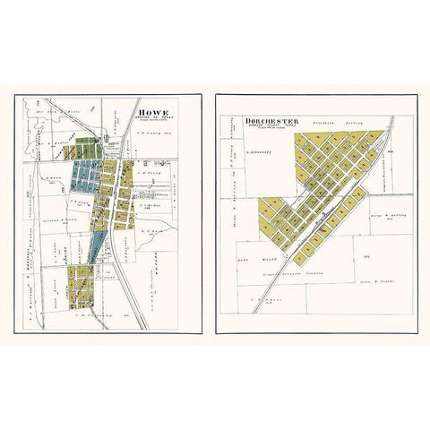 Howe, Dorchester Texas Landowner - Jackson 1908 Black Modern Wood Framed Art Print with Double Matting by Jackson