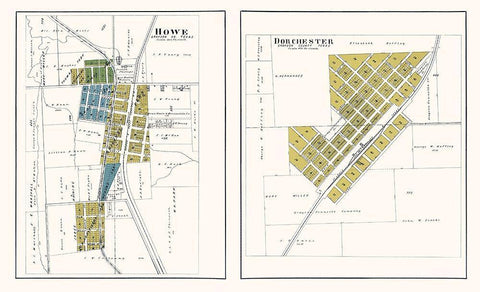 Howe, Dorchester Texas Landowner - Jackson 1908 Black Ornate Wood Framed Art Print with Double Matting by Jackson