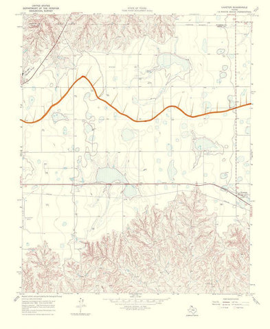 Laketon Texas Quad - USGS 1970 White Modern Wood Framed Art Print with Double Matting by USGS