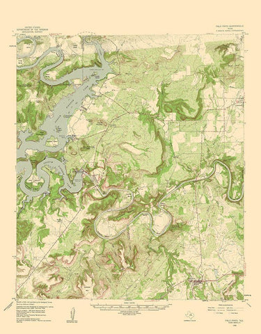 Palo Pinto Texas Quad - USGS 1960 White Modern Wood Framed Art Print with Double Matting by USGS