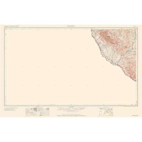 Presidio Texas Quad - USGS 1959 White Modern Wood Framed Art Print by USGS