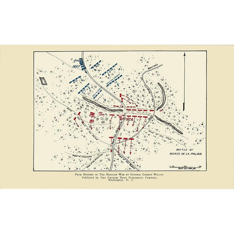 Resaca De La Palma Battle 1892 White Modern Wood Framed Art Print by Church News Publishing