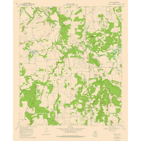 Thrifty Texas Quad - USGS 1969 White Modern Wood Framed Art Print by USGS