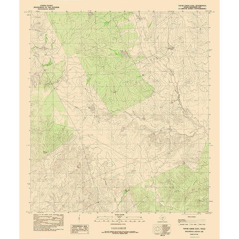 East Tovar Creek Texas Quad - USGS 1982 White Modern Wood Framed Art Print by USGS