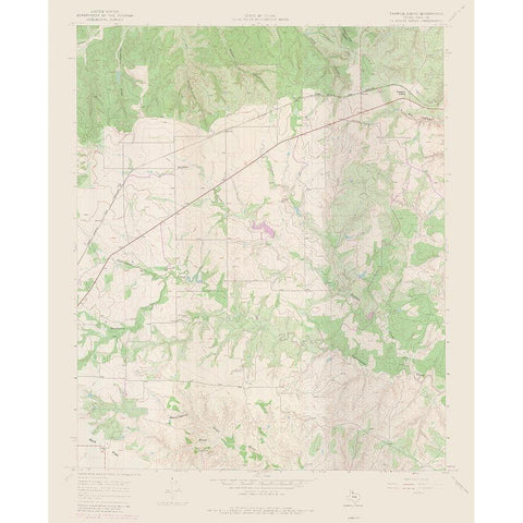 Tampico Siding Texas Quad - USGS 1967 White Modern Wood Framed Art Print by USGS