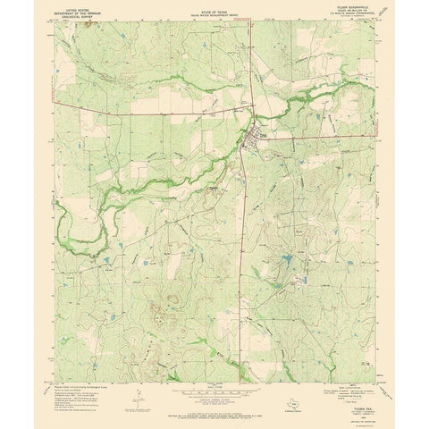 Tilden Texas Quad - USGS 1968 Black Modern Wood Framed Art Print by USGS