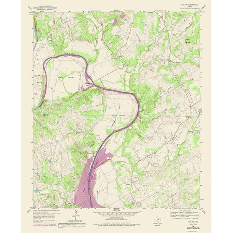 Tin Top Texas Quad - USGS 1959 Gold Ornate Wood Framed Art Print with Double Matting by USGS