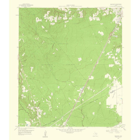 Westcott Texas Quad - USGS 1959 Black Modern Wood Framed Art Print by USGS