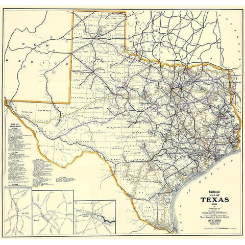 Texas Railroads - Dodge 1926 Black Modern Wood Framed Art Print by Dodge