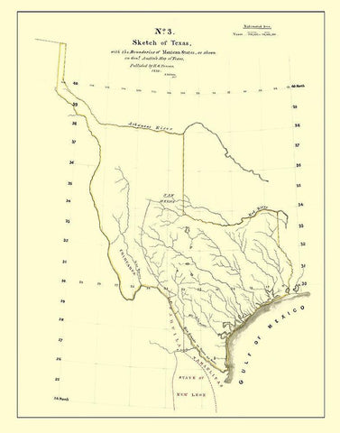 Texas - Tanner 1839 Black Ornate Wood Framed Art Print with Double Matting by Tanner