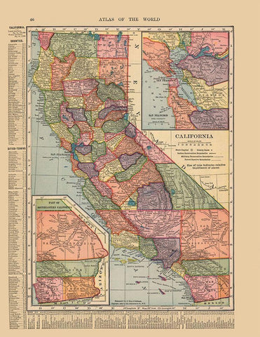 California - Hammond 1910 Black Ornate Wood Framed Art Print with Double Matting by Hammond