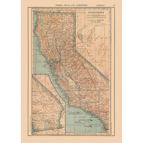 California - Reynold 1921 White Modern Wood Framed Art Print by Reynold