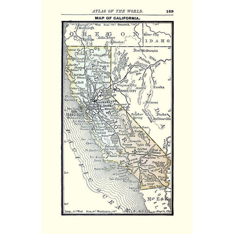 California - Alden 1886 White Modern Wood Framed Art Print by Alden