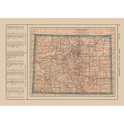 Colorado - Reynold 1921 Black Modern Wood Framed Art Print with Double Matting by Reynold