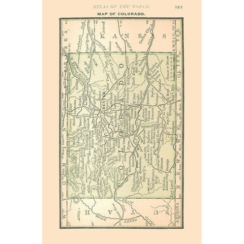 Colorado - Alden 1886 Black Modern Wood Framed Art Print by Unknown