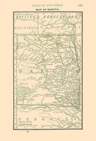 Dakota - Alden 1886 White Modern Wood Framed Art Print with Double Matting by Alden