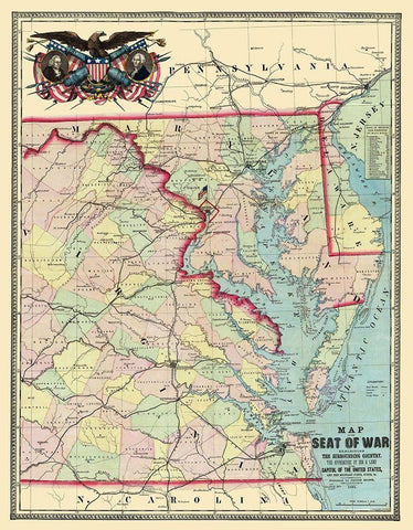 Eastern United States Approaches Military Posts Ft Black Ornate Wood Framed Art Print with Double Matting by Monk