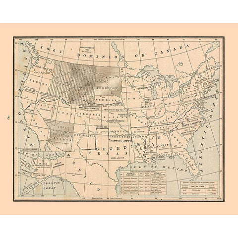 United States, 19th century- Cram 1888 Gold Ornate Wood Framed Art Print with Double Matting by Cram