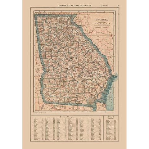 Georgia - Reynold 1921 White Modern Wood Framed Art Print by Reynold