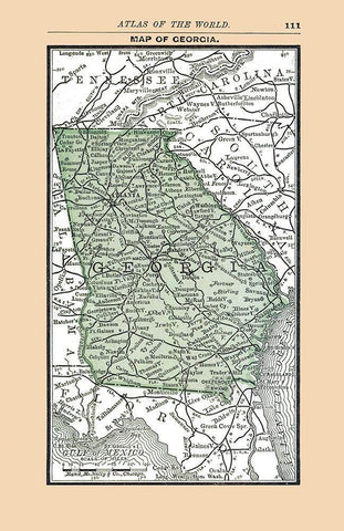 Georgia - Alden 1886 White Modern Wood Framed Art Print with Double Matting by Alden
