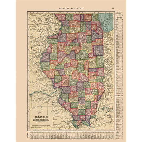 Illinois - Hammond 1910 Black Modern Wood Framed Art Print with Double Matting by Hammond