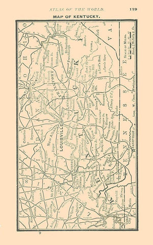 Kentucky - Alden 1886 White Modern Wood Framed Art Print with Double Matting by Alden