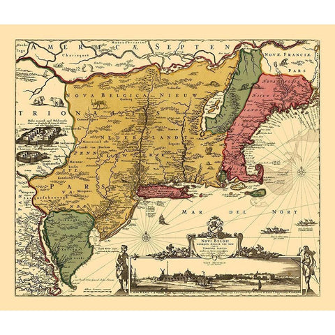 New Belgium - United States - Visscher Black Modern Wood Framed Art Print by Visscher