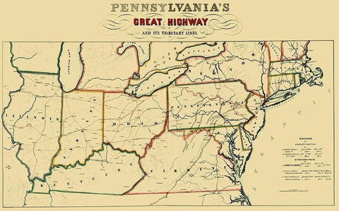 Sunbury and Erie Railroad - Kollner 1850 Black Ornate Wood Framed Art Print with Double Matting by Kollner